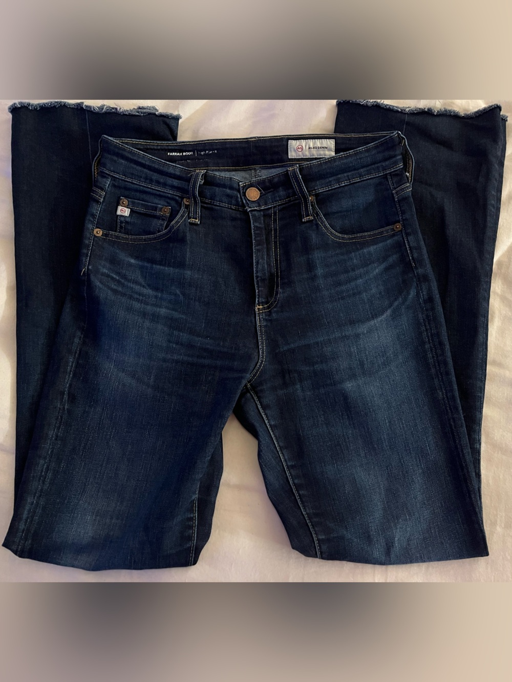 AG Farrah Boot Dark Blue Straight Leg Jeans AG.ed denim